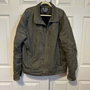 Kuhl Burr Men's Vintage Patina Dye Jacket Gun Metal Size XL Thrashed Gorpcore